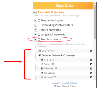 Premium Layers - Cell Data
